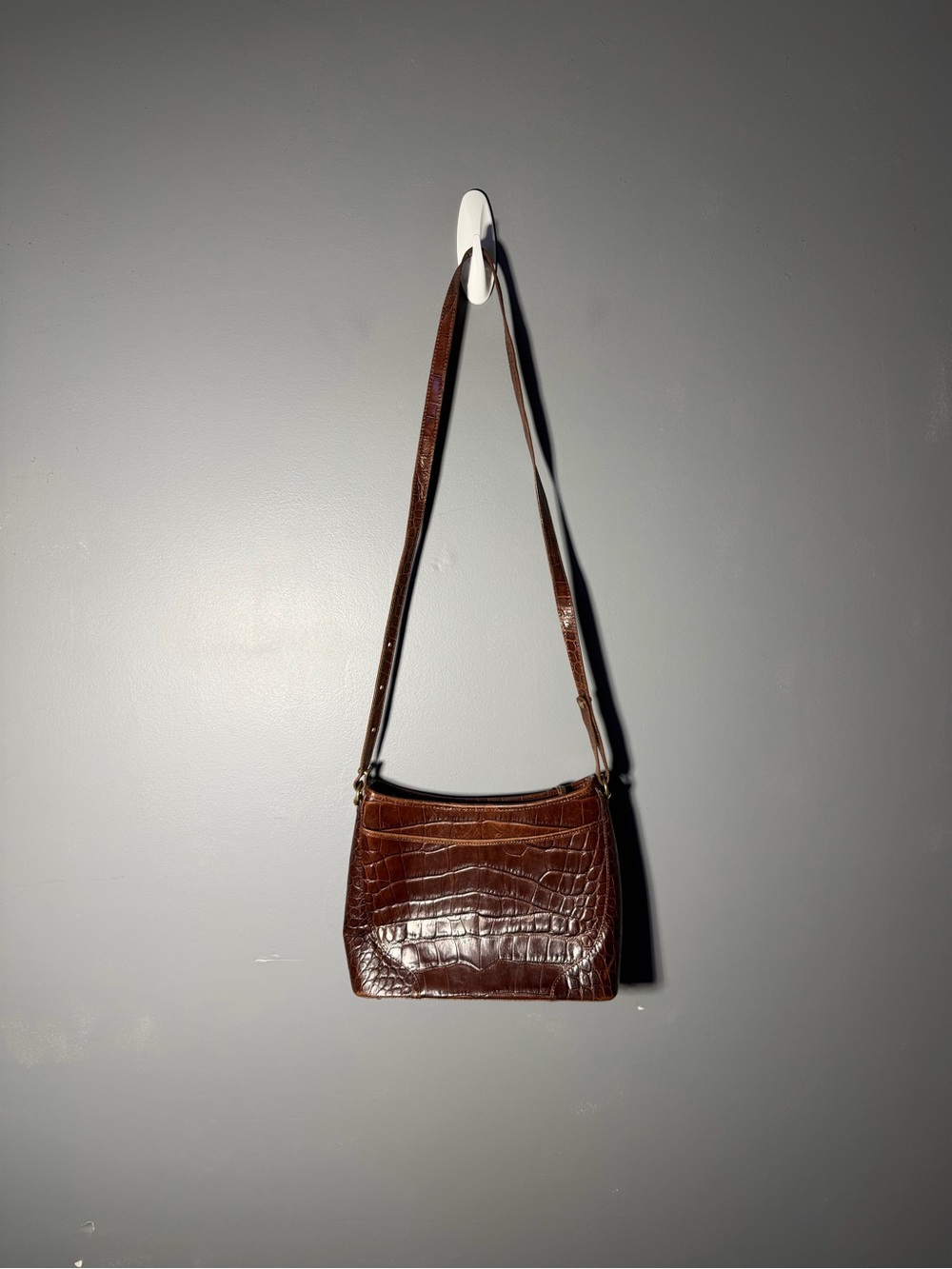 Brahmin Vintage Croc-Embossed Crossbody Bag